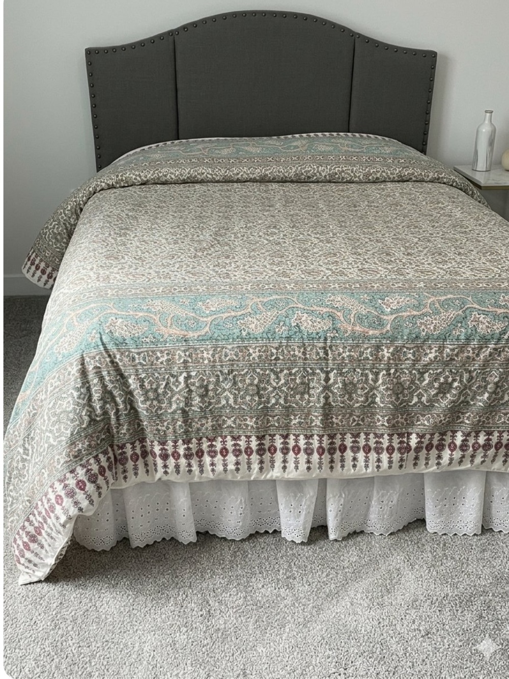 Set (3) Pottery Barn Selena Kalamkari 90x104” King Duvet Cover & 2 Euro Shams